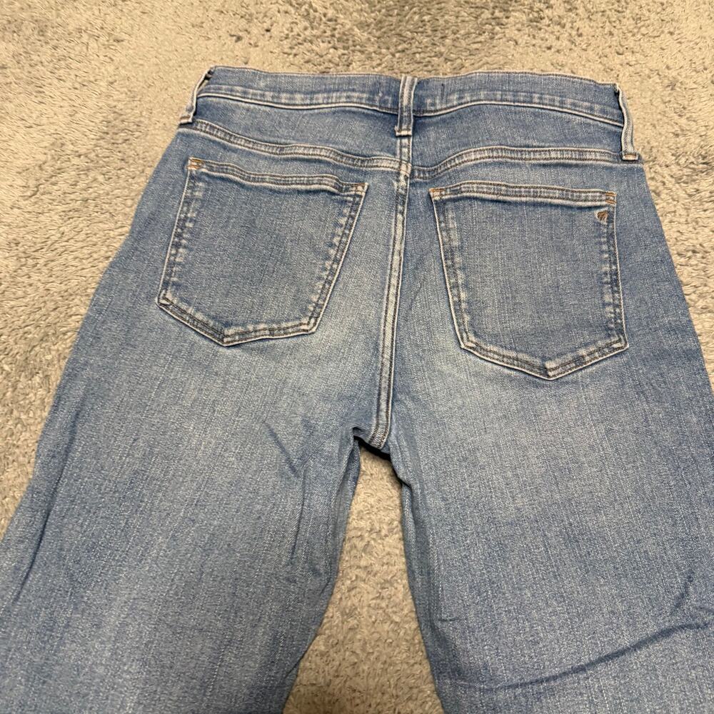 Madewell Jeans Womens 28 (31x27) Mid Rise Kick Out Blue Denim - Picture 4 of 11